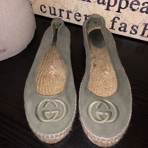 gucci espadrilles (olive green)
